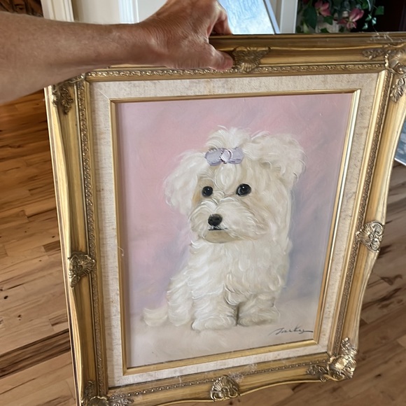 Painting Puppy Dog 21 x 17 - Picture 8 of 11